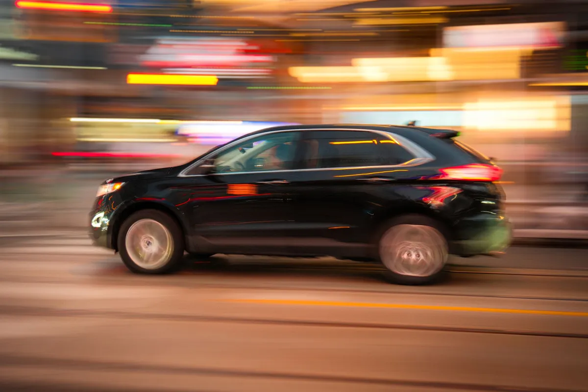 dynamic SUV driving scene