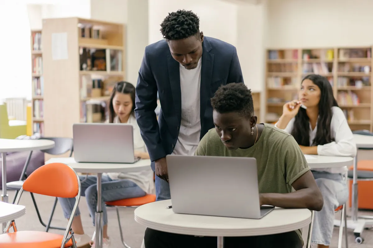 college classroom with students