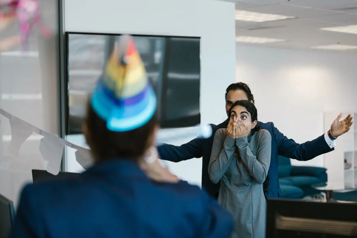 surprised business people