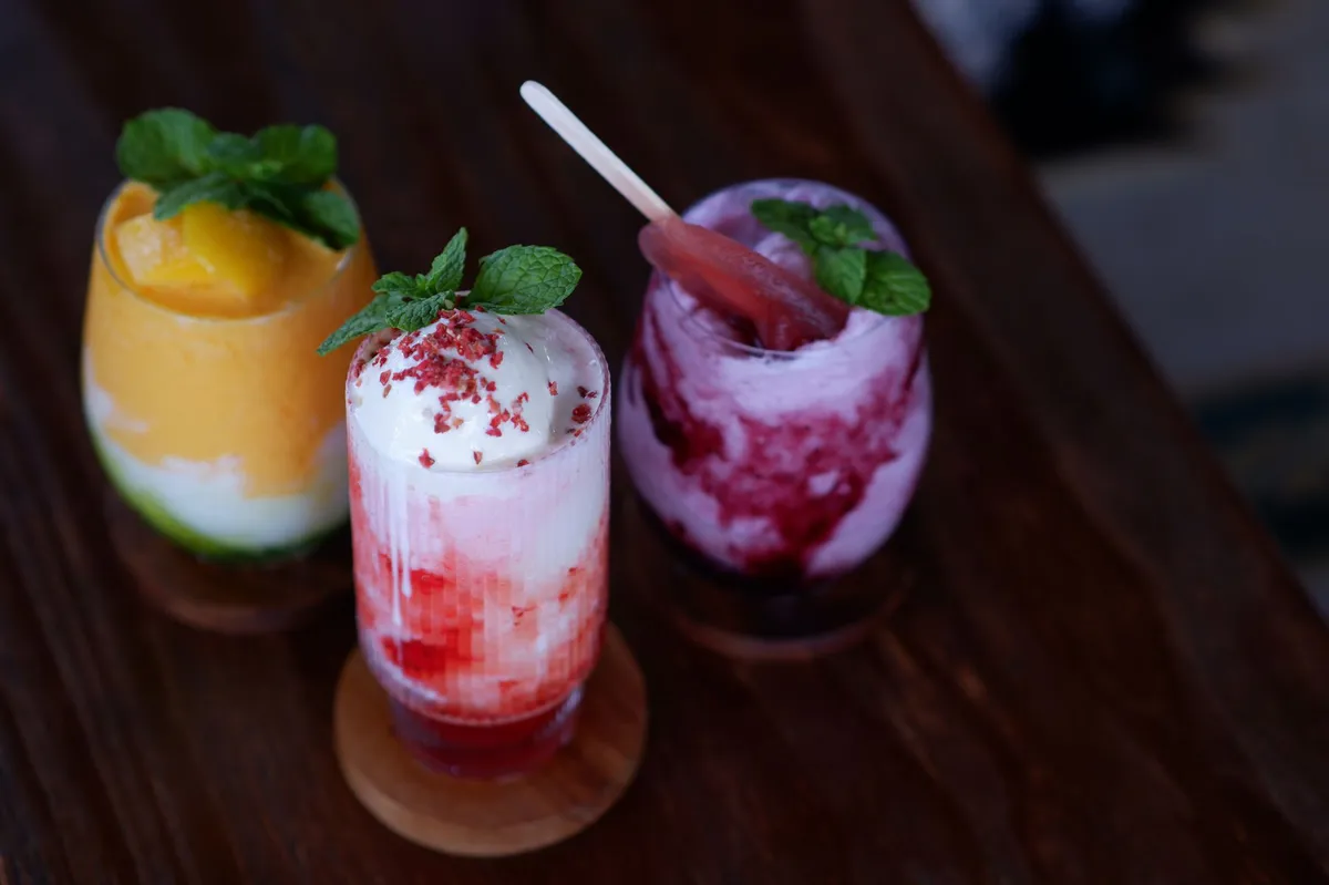 colorful frozen drinks