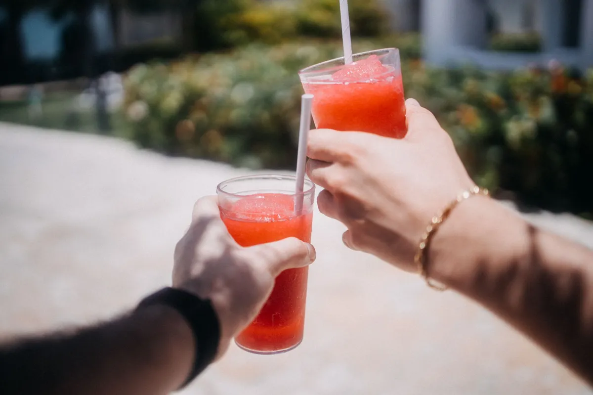 slushie machine in action