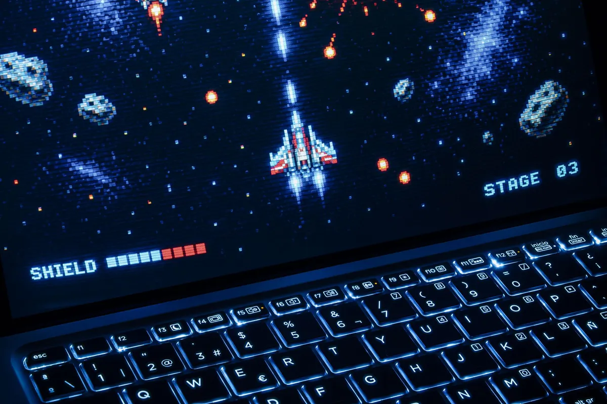 pixelated video game graphics