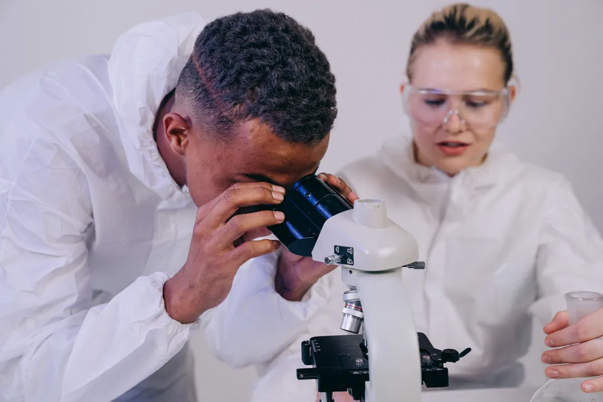 scientist conducting optical experiments