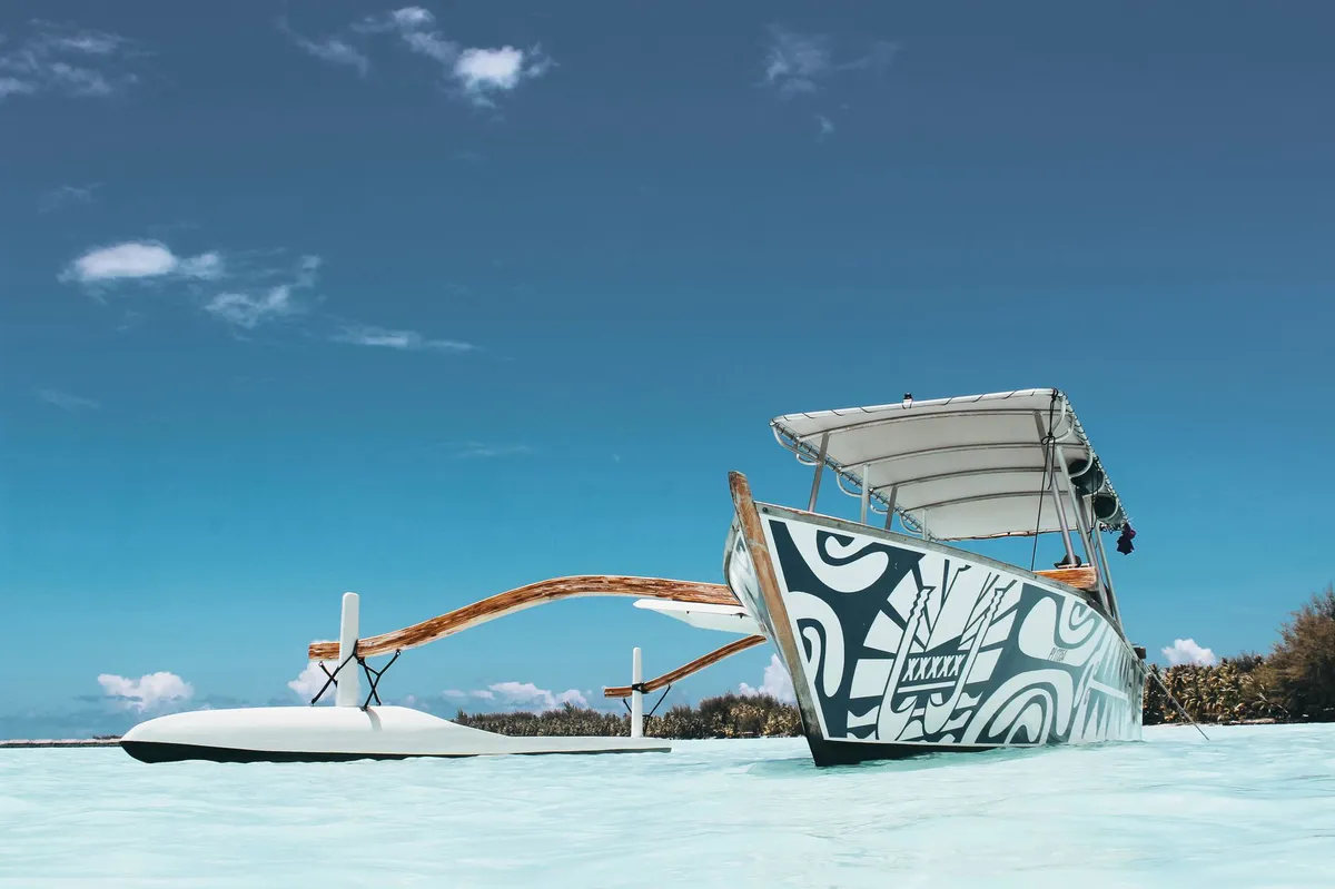 ancient Polynesian canoe