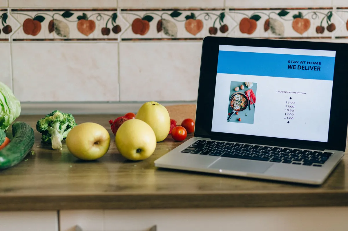 futuristic food ordering concept