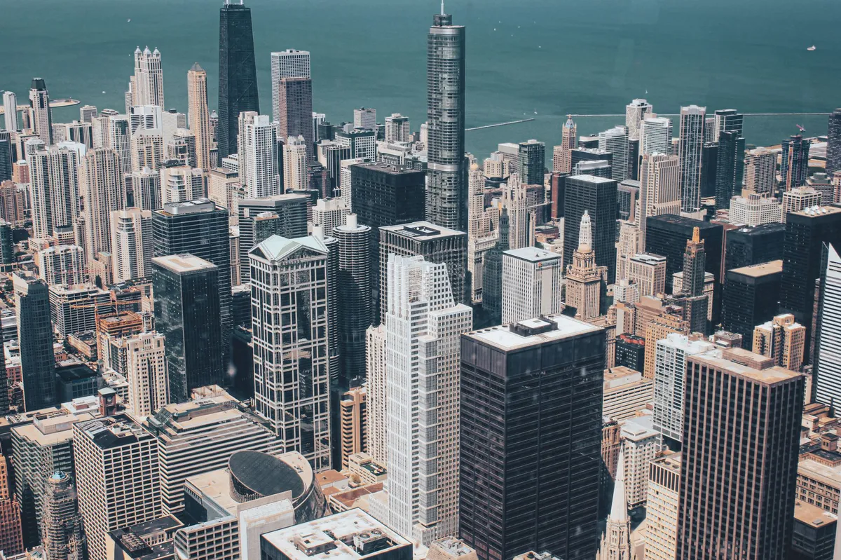 aerial view of city