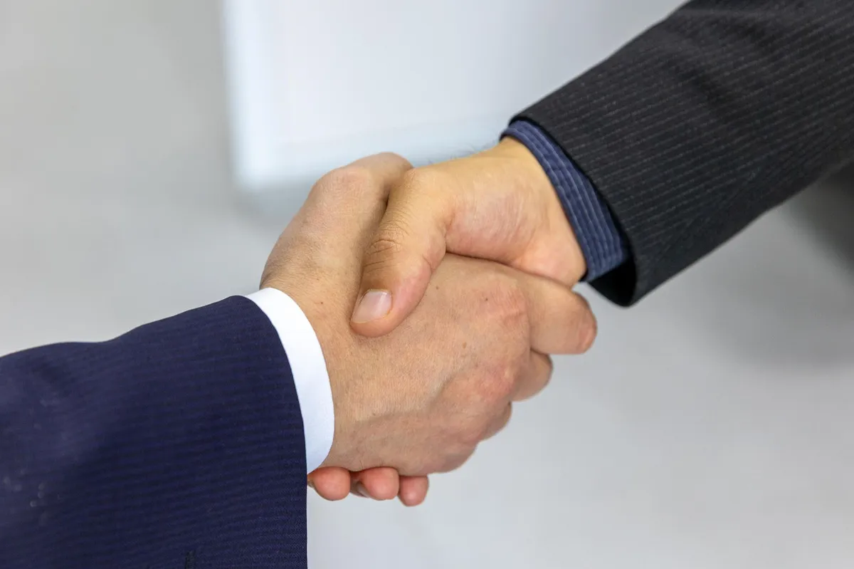 business partnership handshake