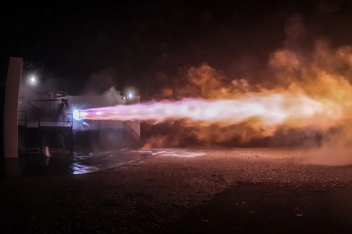 rocket engine test