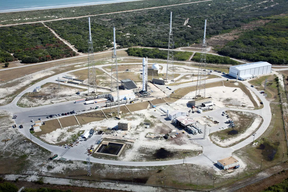 aerial view of launch site