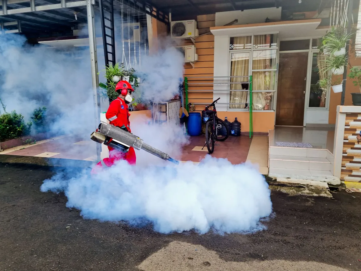 mosquito control team in action