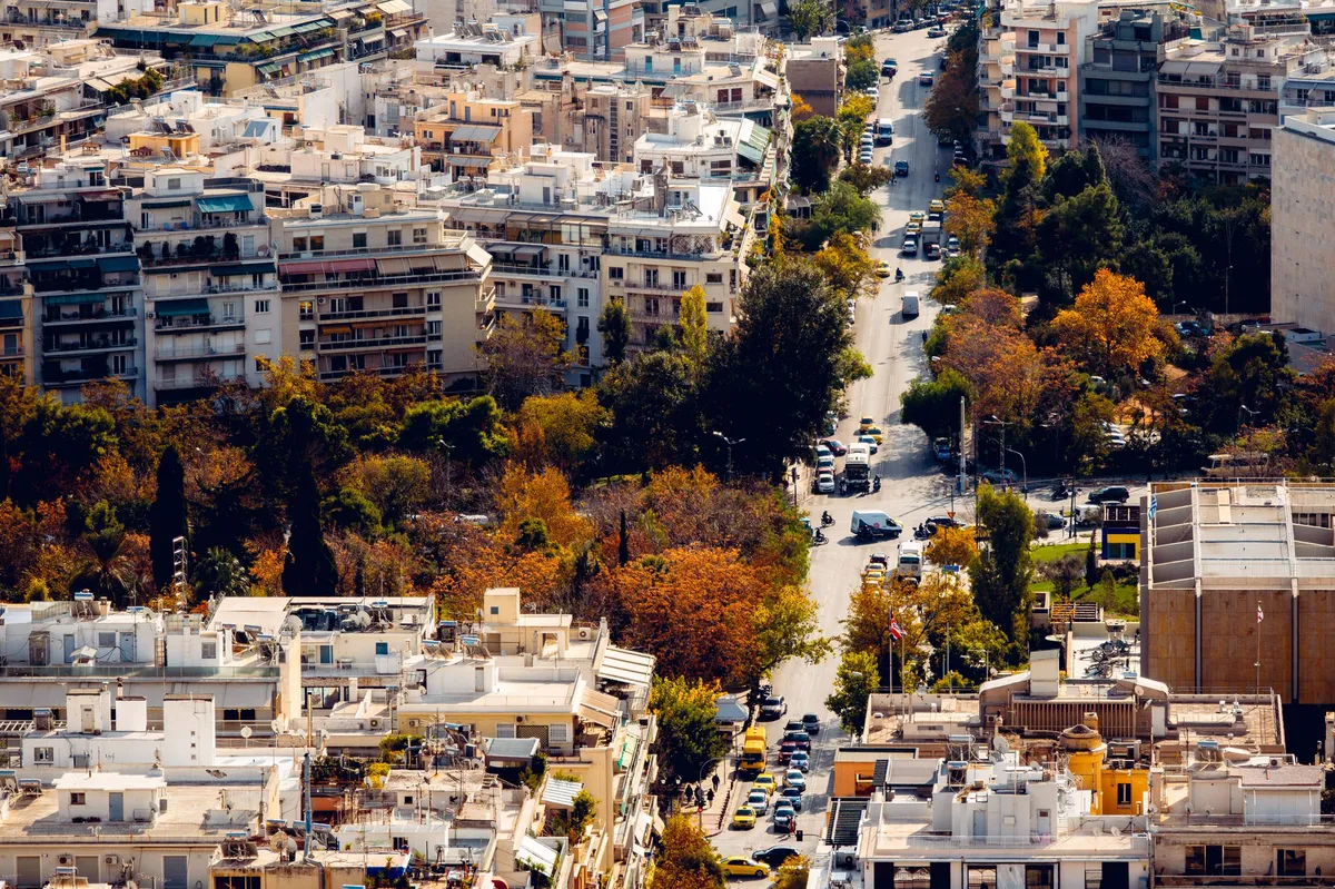 residential neighborhood with cars