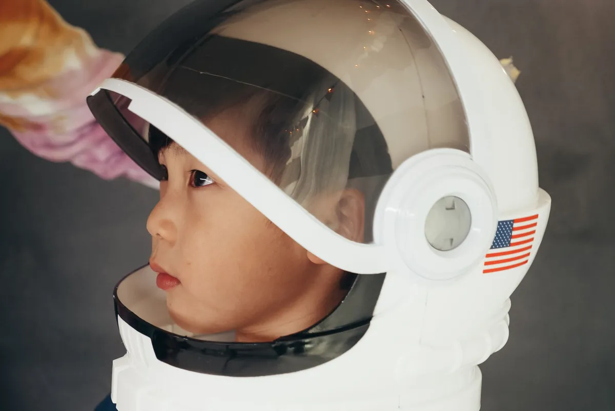 young astronaut dreaming