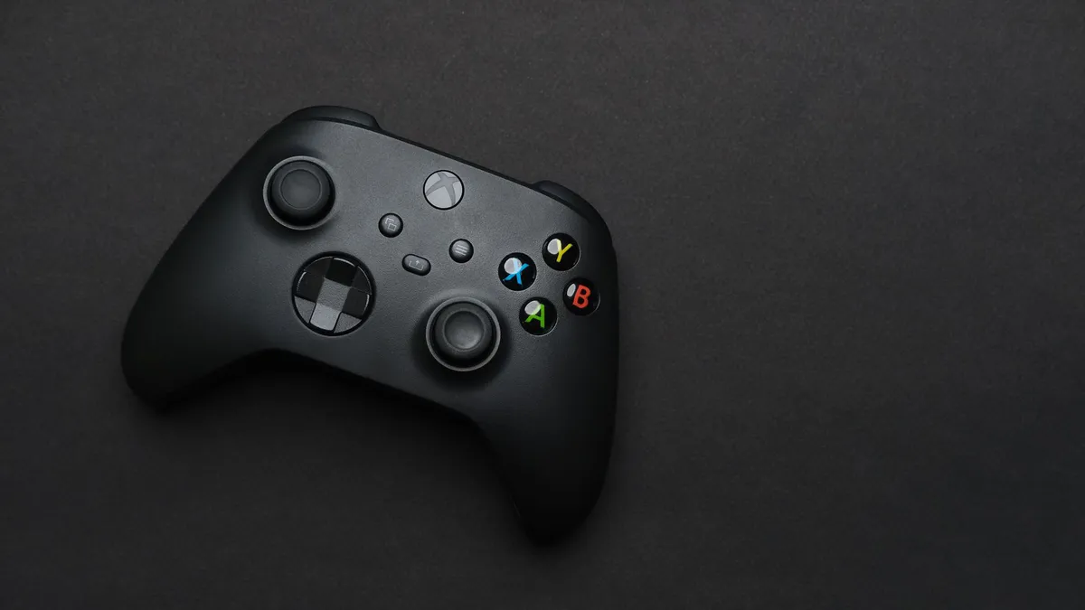 video game controller closeup