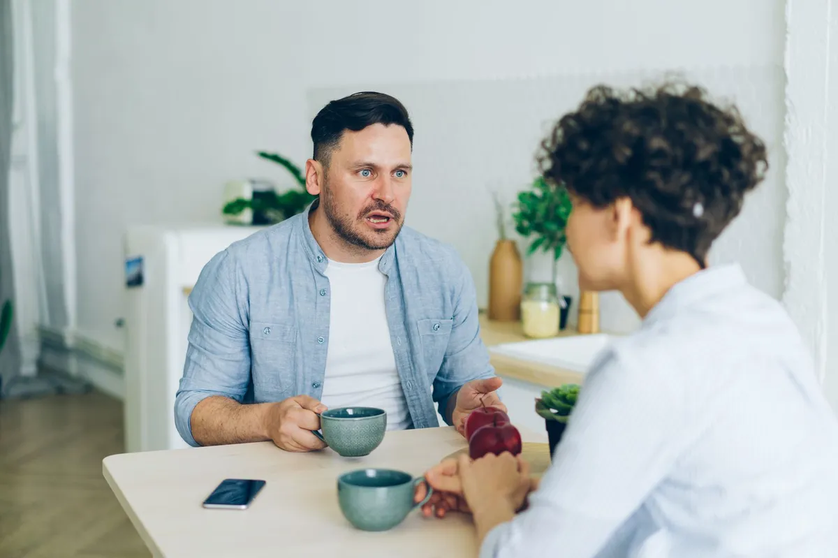 couple talking over coffee