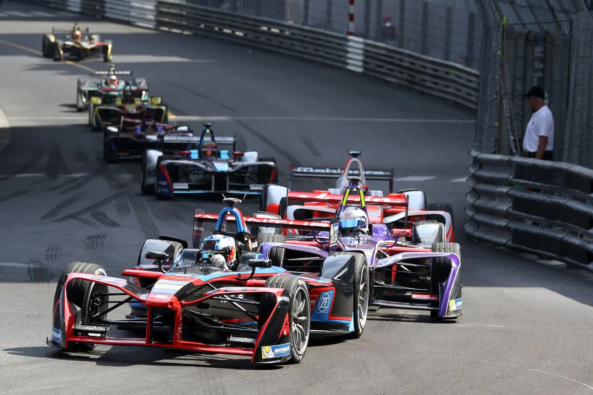 Formula 1 electric car close-up