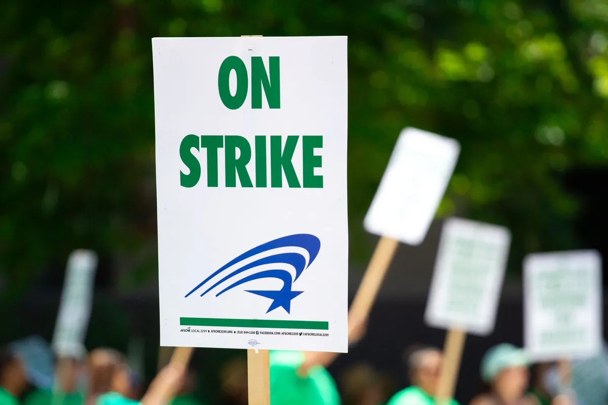 union protest strike
