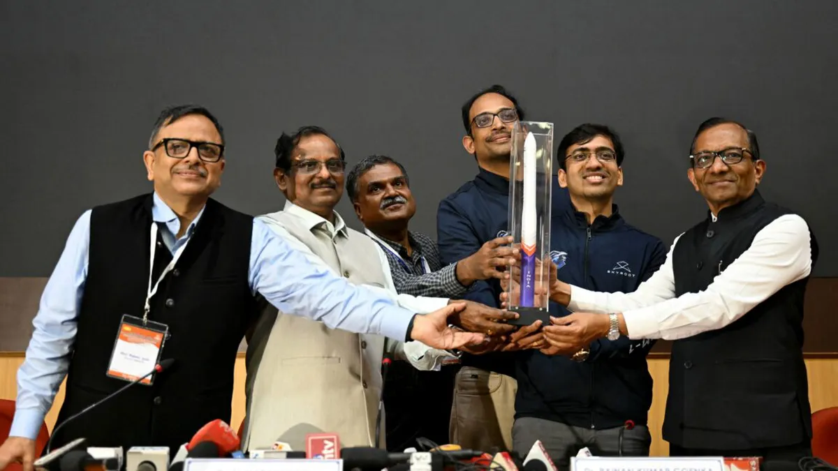 India's Skyroot Aerospace Celebrates Vikram-1 Rocket's Historic Launch India's Skyroot Aerospace Celebrates Vikram-1 Rocket's Historic Launch