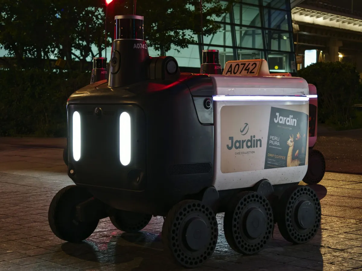 drone delivery service in action