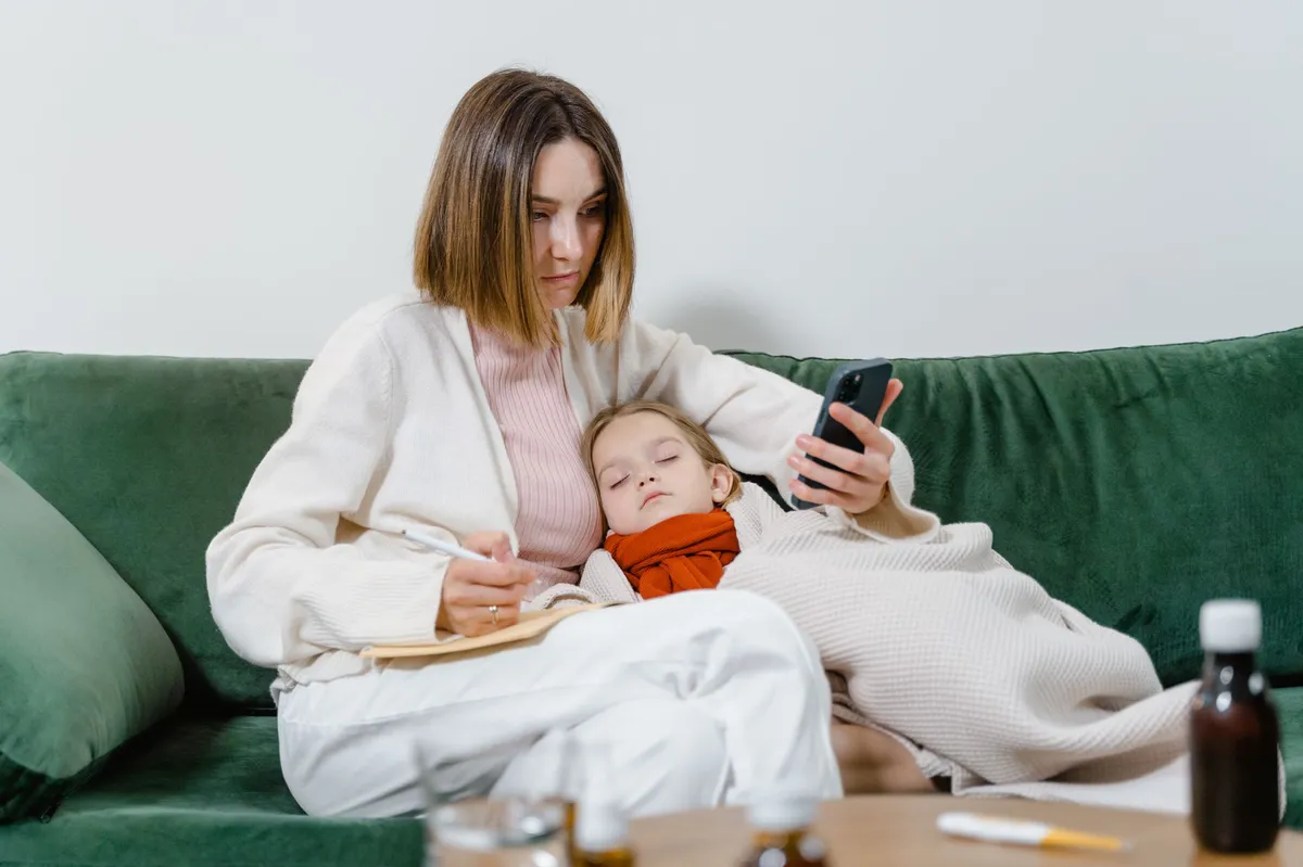 concerned parent checking child's phone