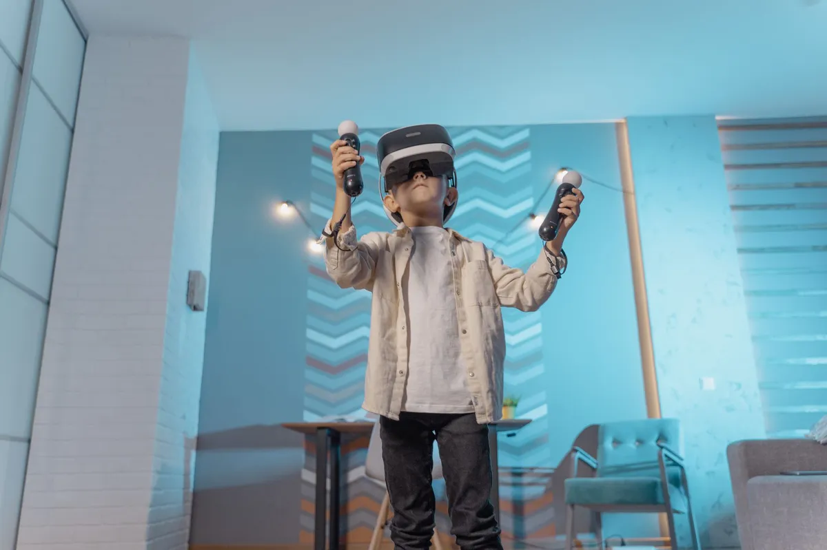 kids with tech gadgets