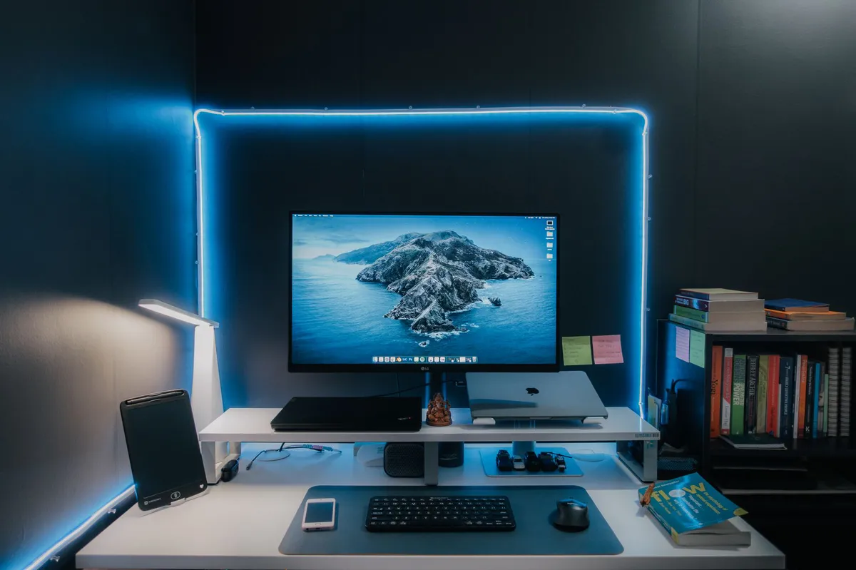 futuristic office setup
