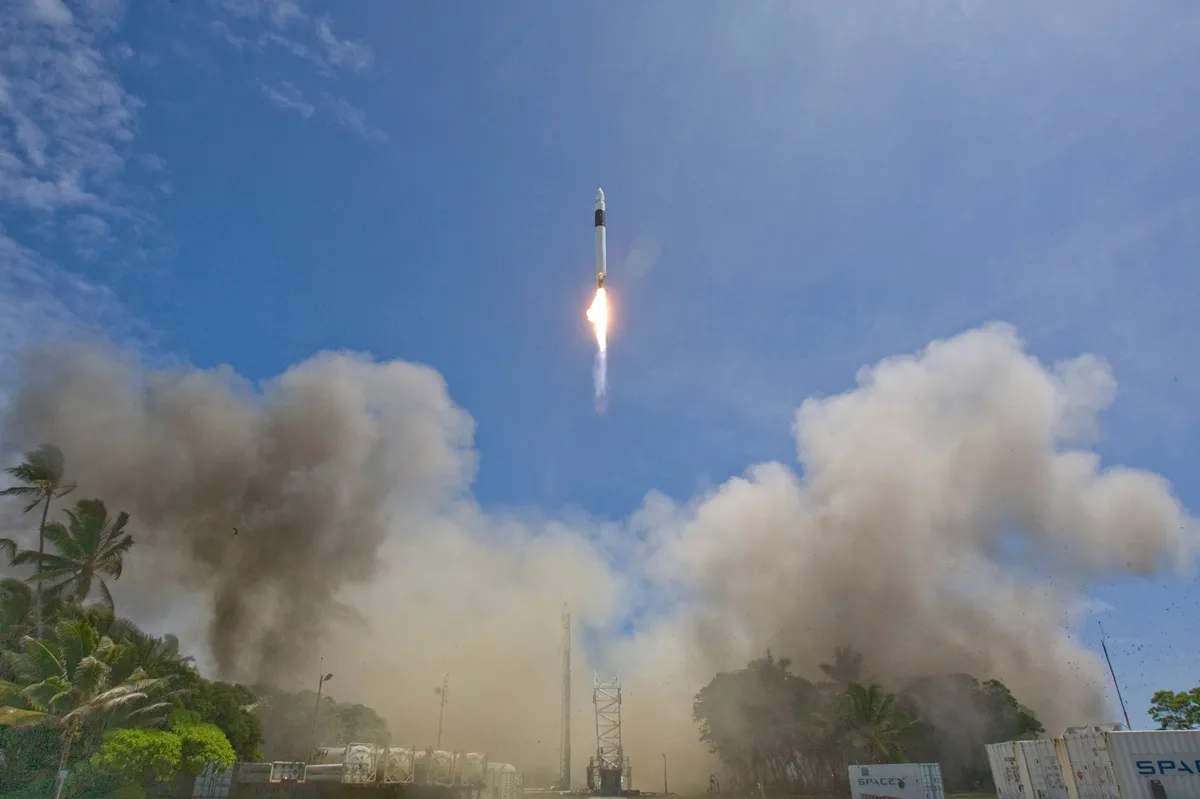 futuristic rocket launch