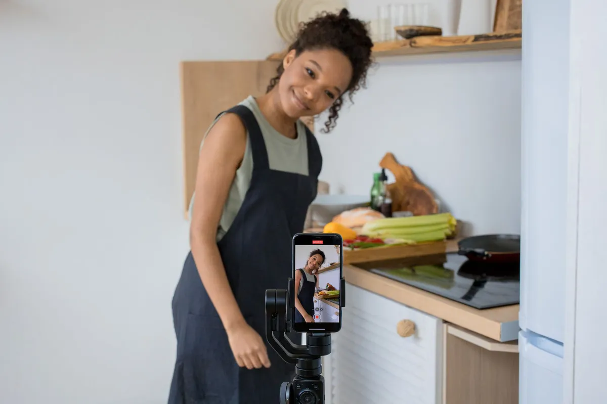 user creating video content