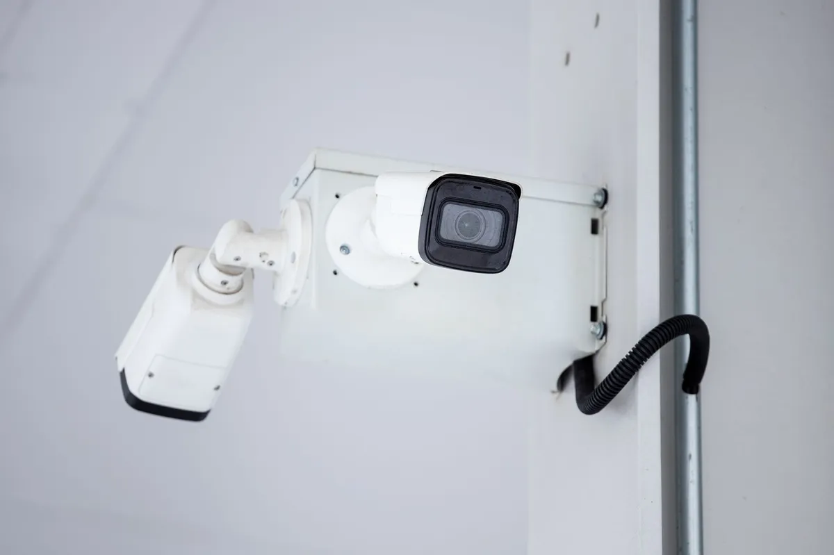 surveillance camera closeup