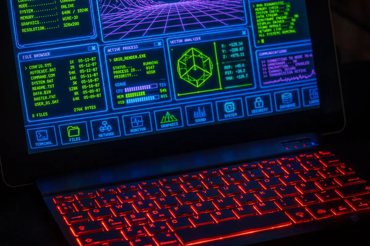 IT security professional analyzing data