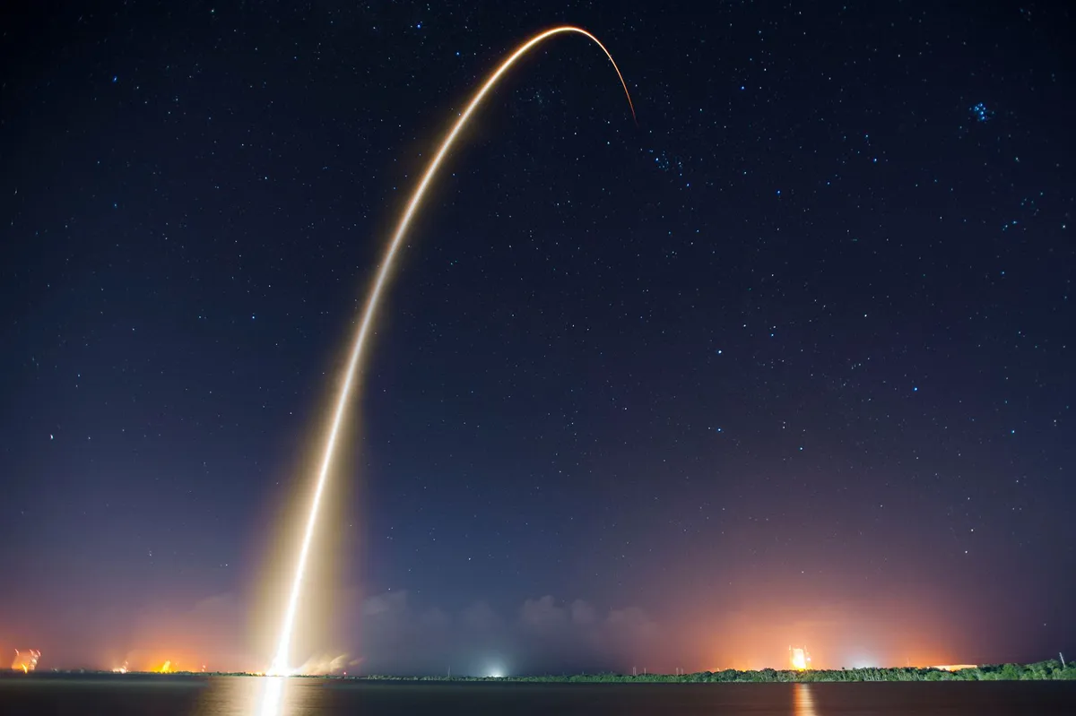 SpaceX launchpad ignition