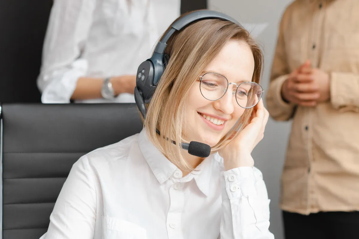 customer service representative helping