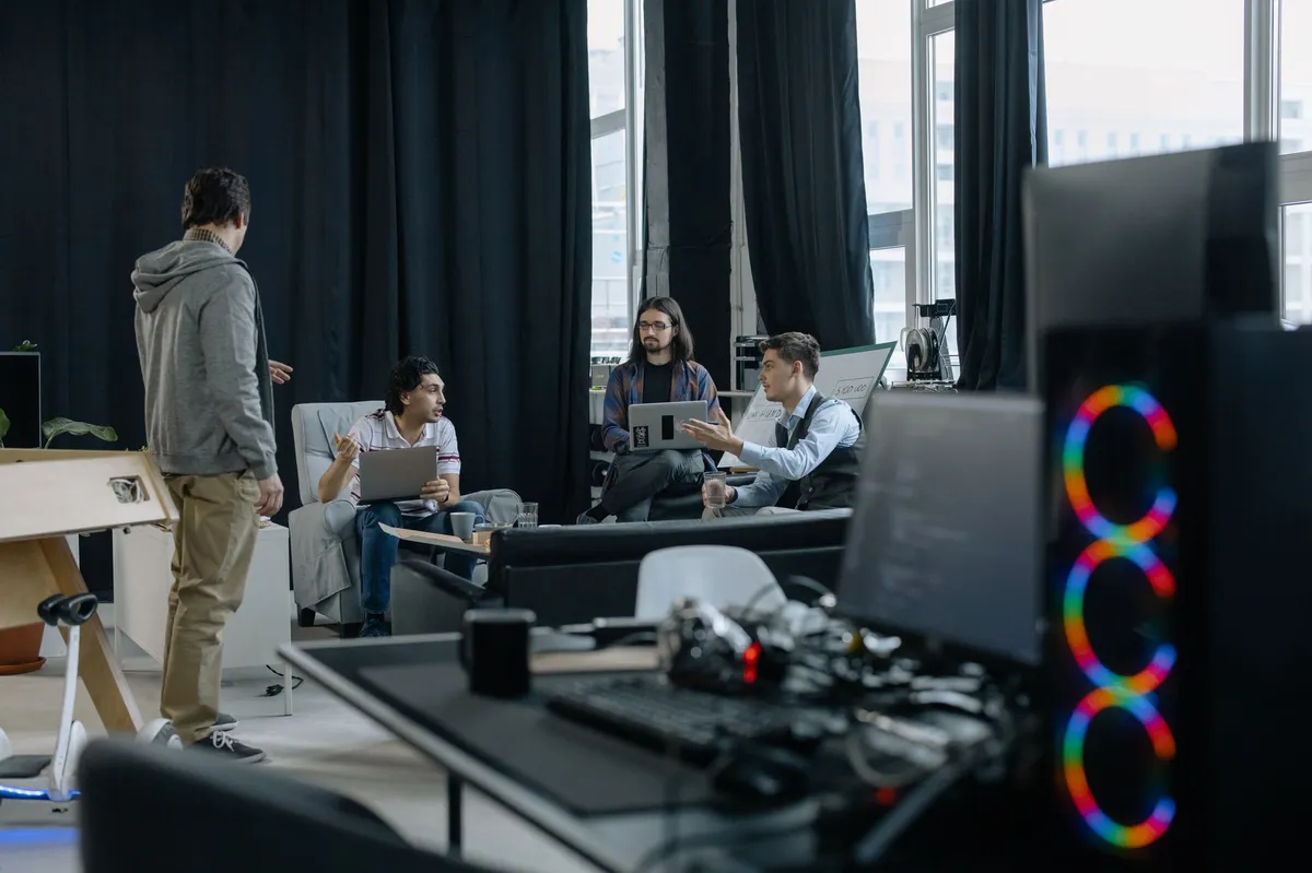 tech entrepreneurs collaborating