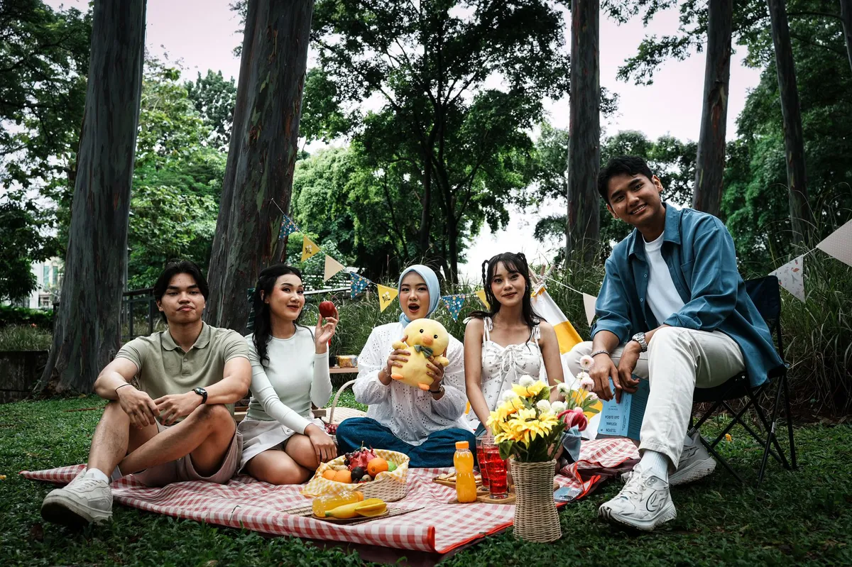group of friends at a park