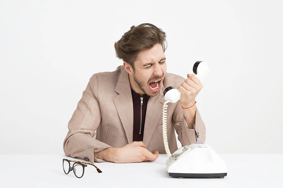 frustrated user with spam calls