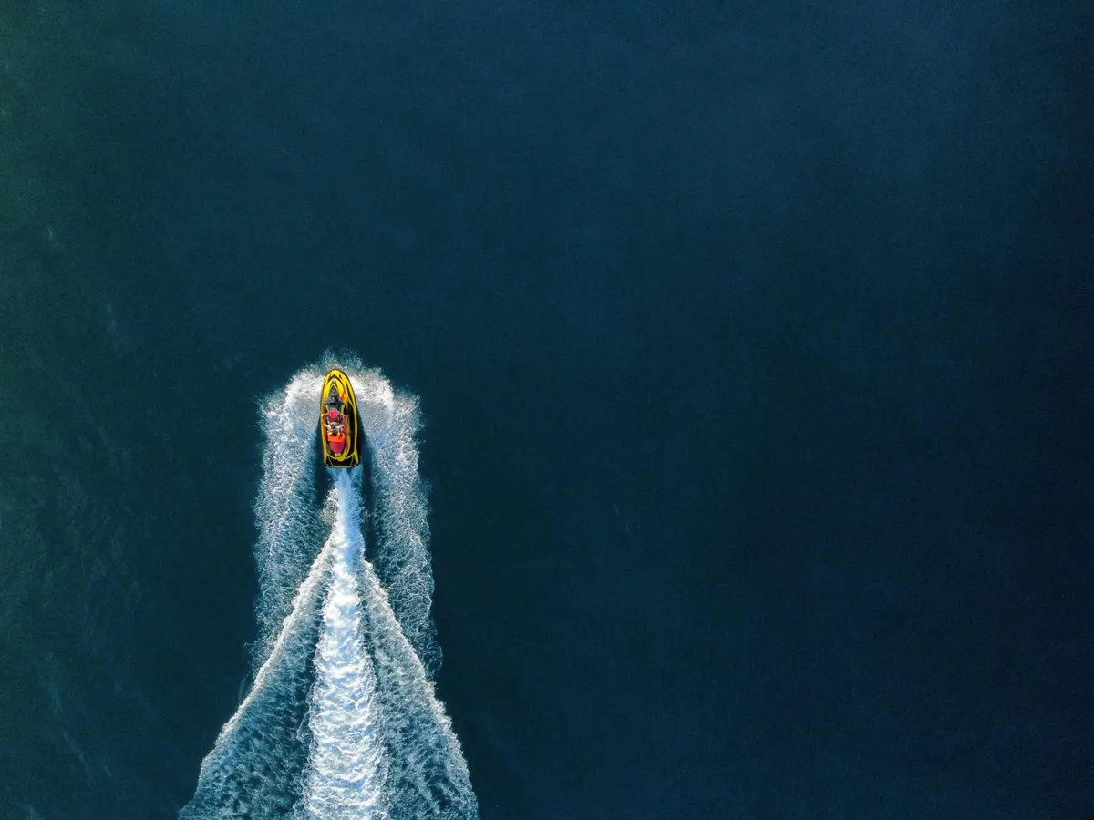 drone boat in action