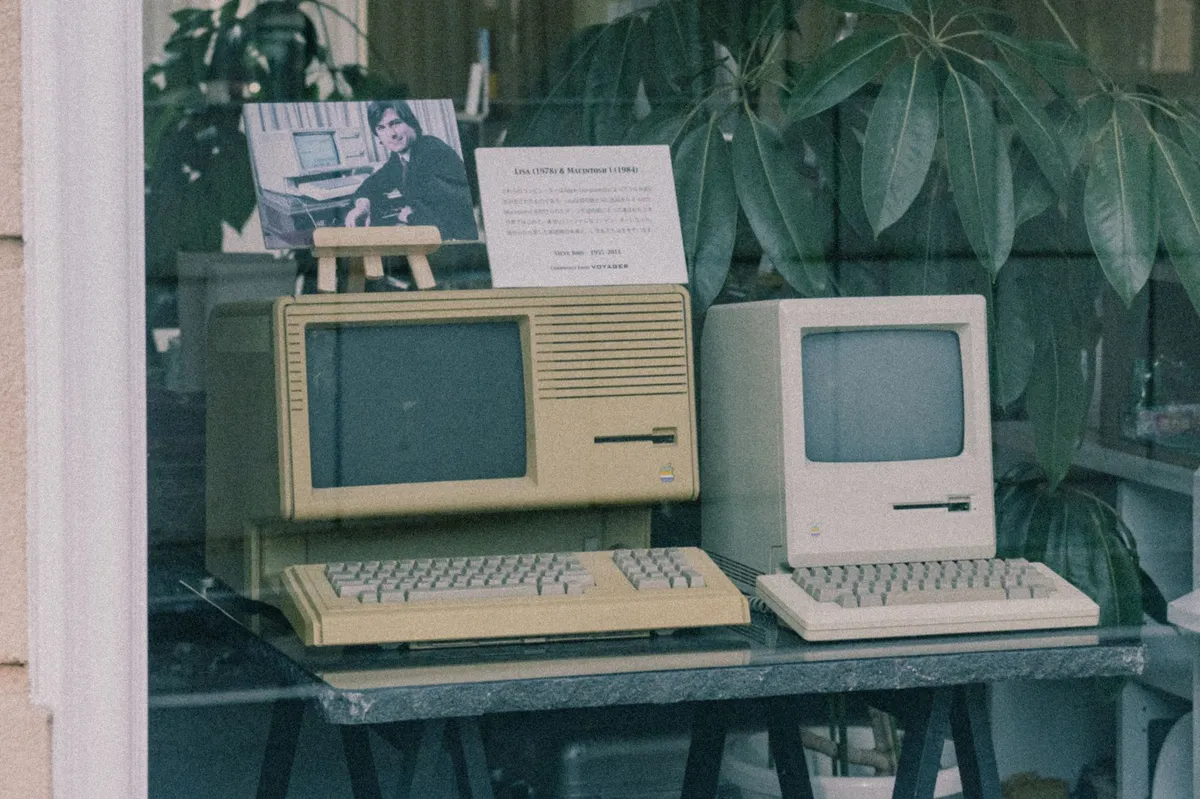 vintage computer setup