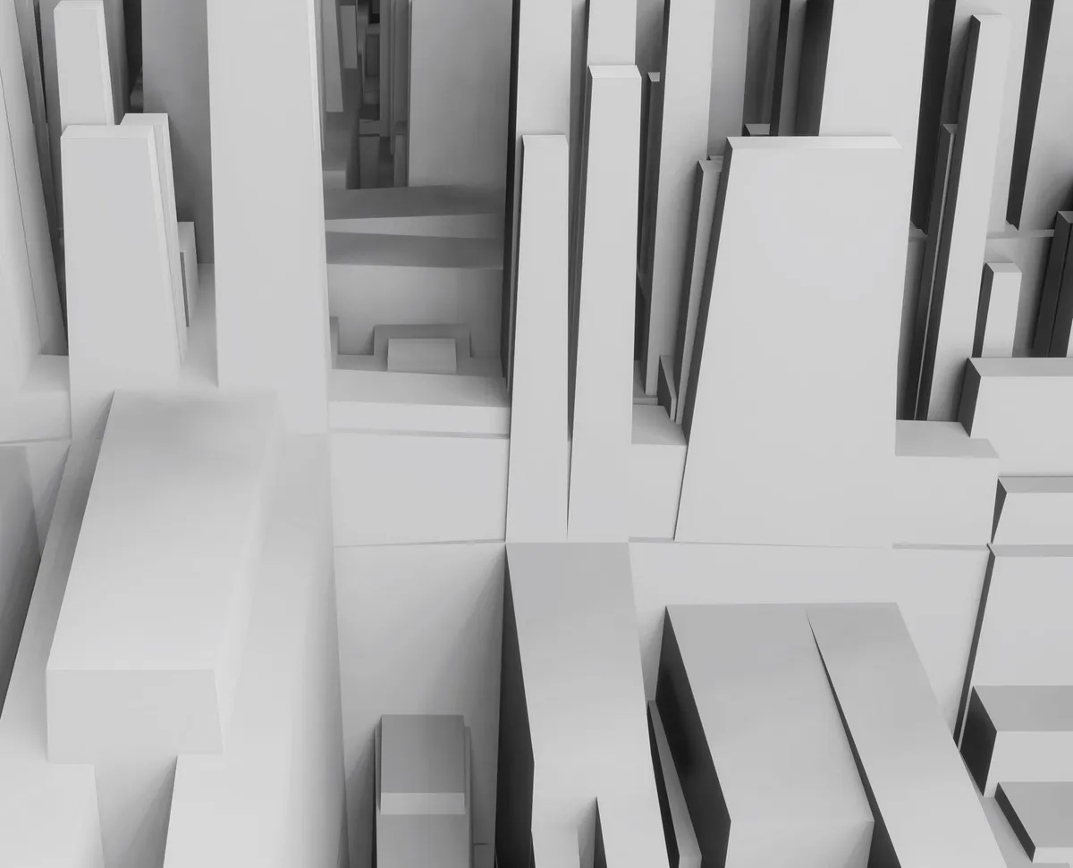 futuristic cityscape simulation