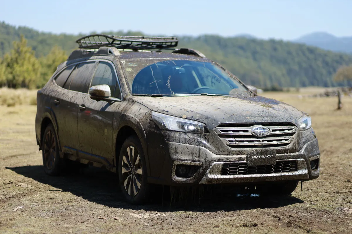 Subaru Outback on highway