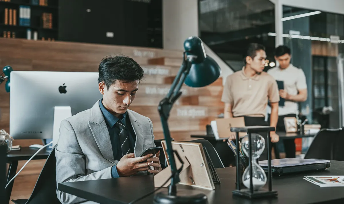 diverse workforce using technology