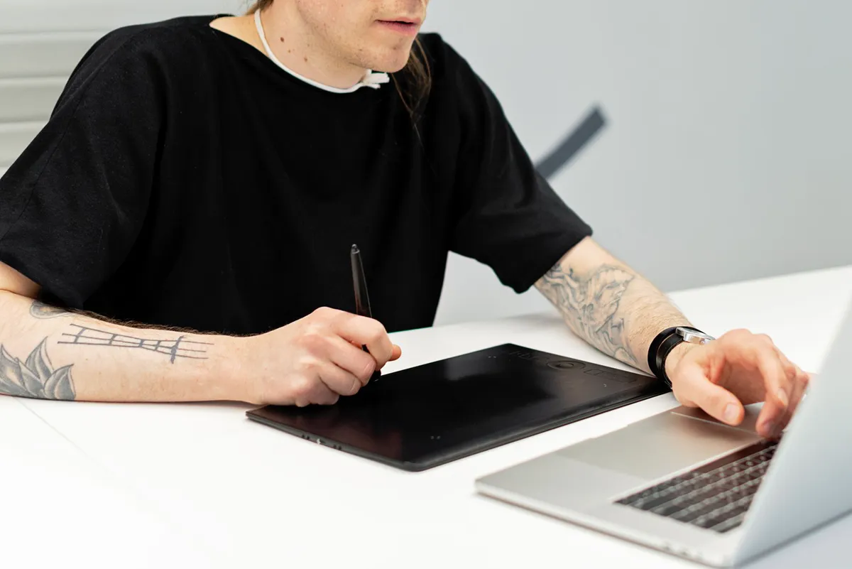 digital artist at work