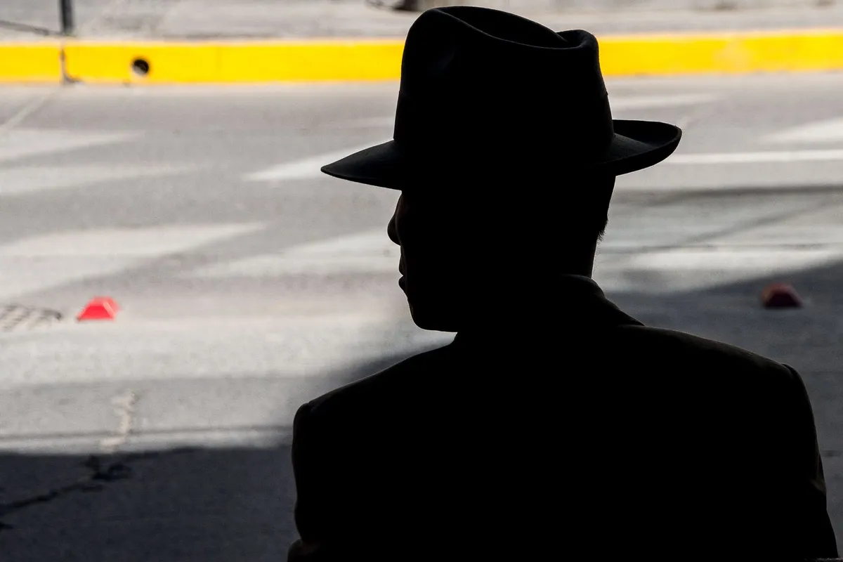mysterious figure in noir setting