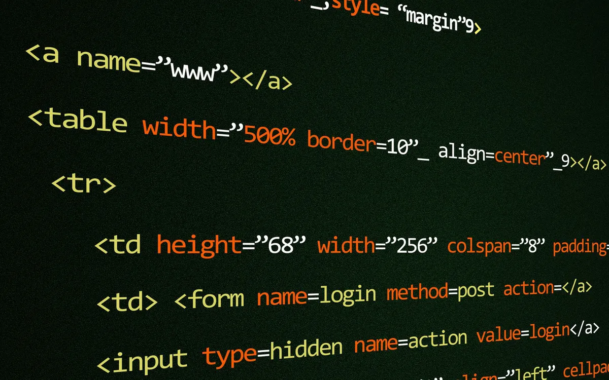 code on computer screen