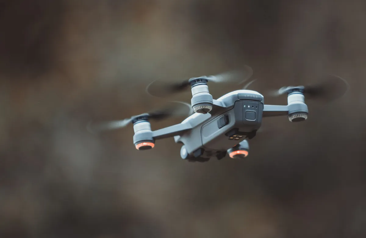 delivery drone in flight