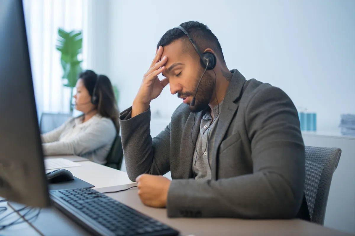 frustrated customer service