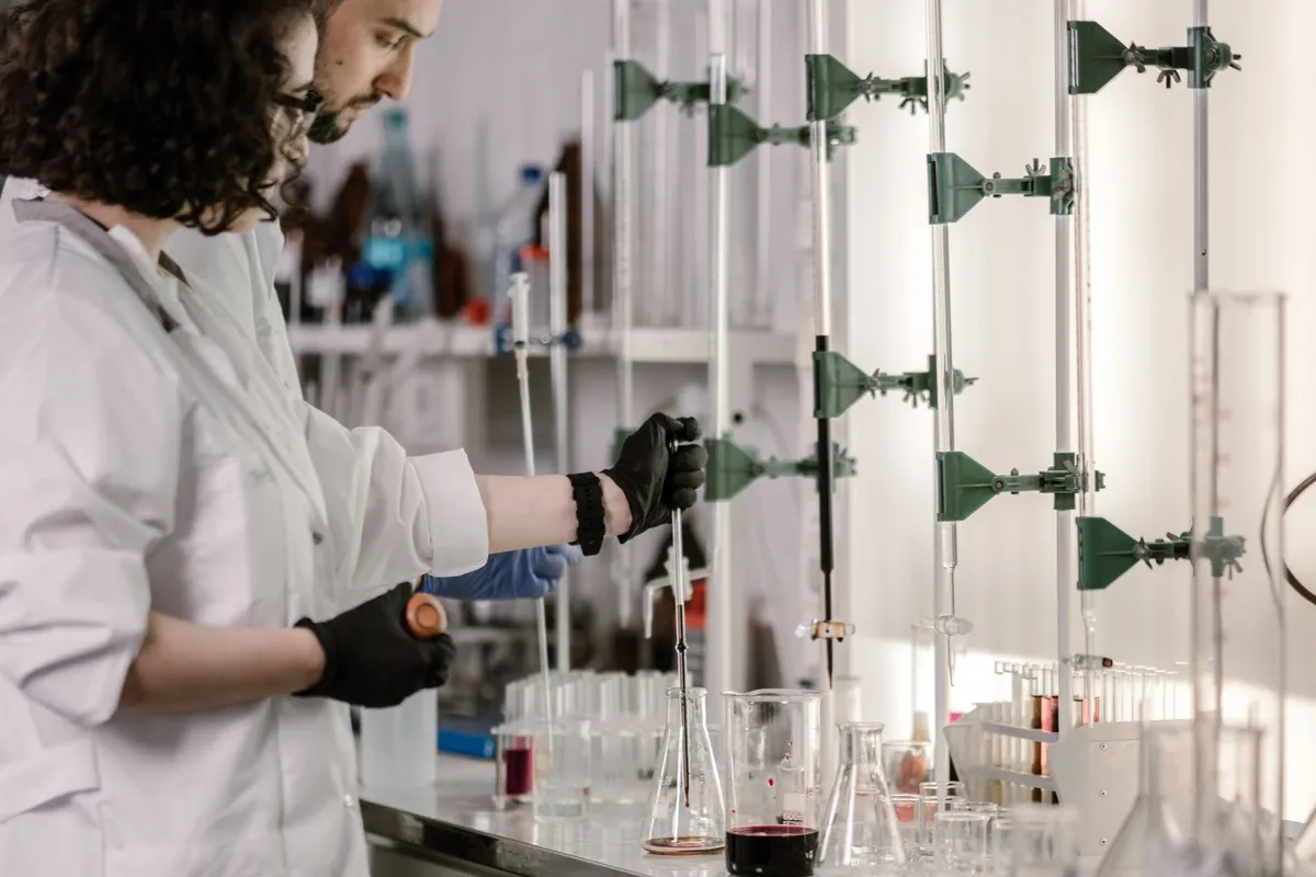 research laboratory with scientists