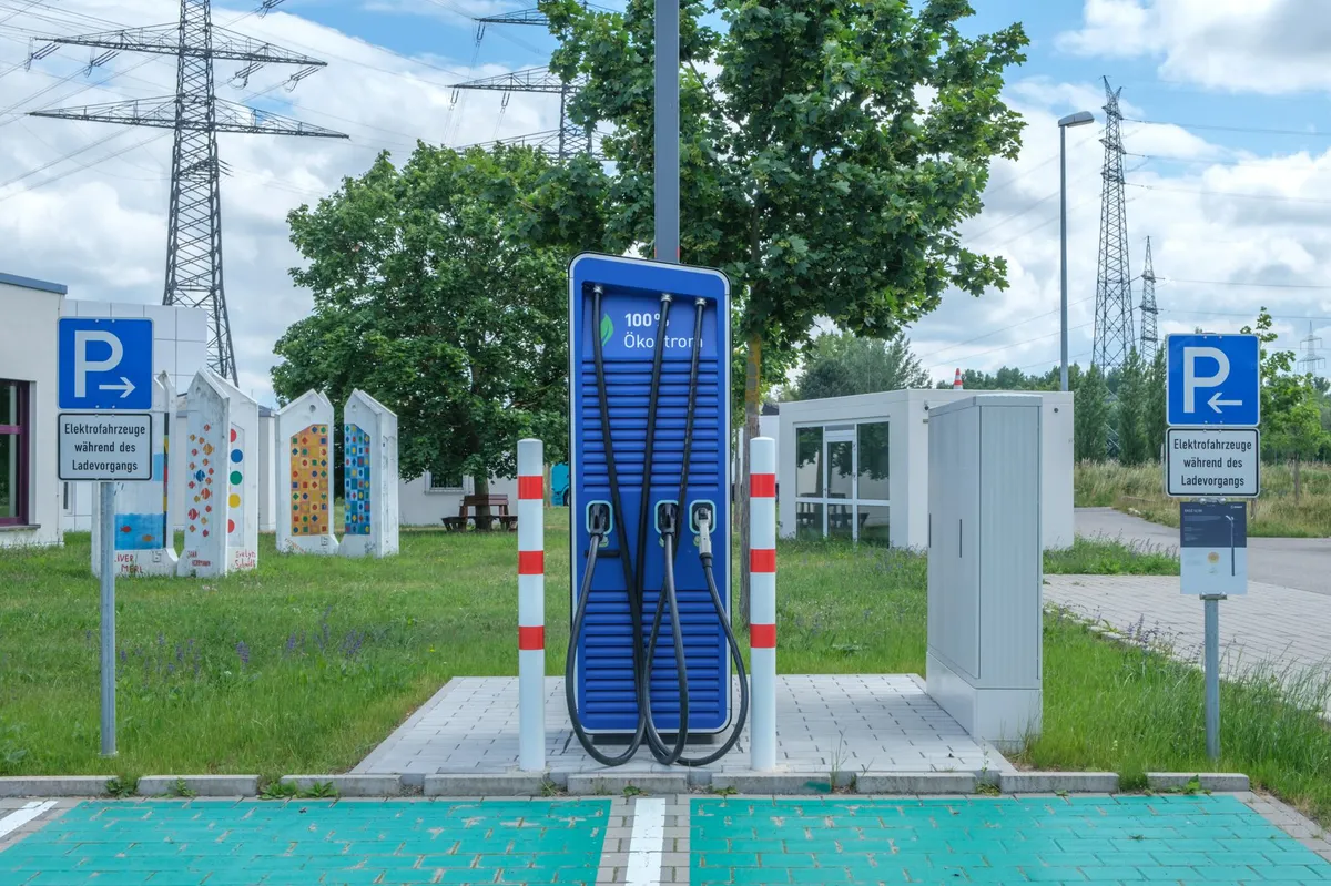 diverse electric vehicles charging