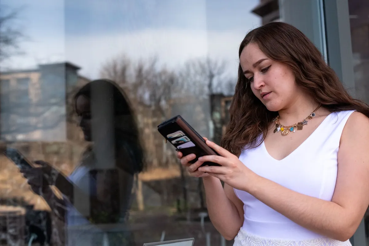 young adult using smartphone