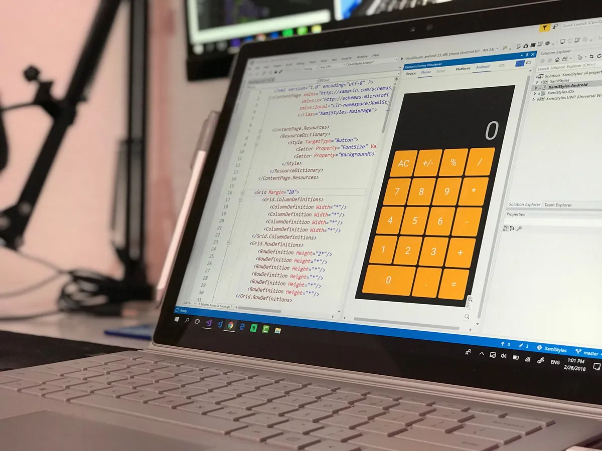laptop software interface