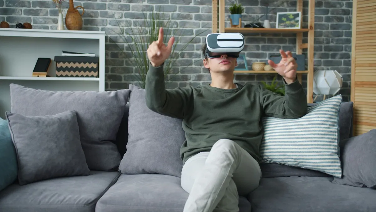 person wearing AI device