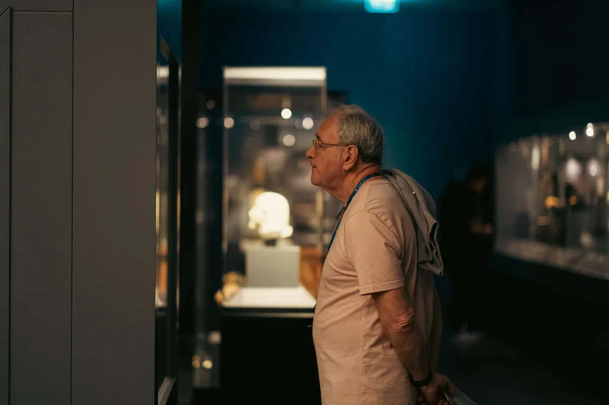 museum visitors exploring exhibit